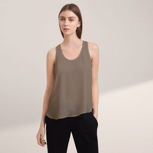 Aritzia Babaton BRODIE Sleeveless Blouse Tank Top Taupe Size XS
